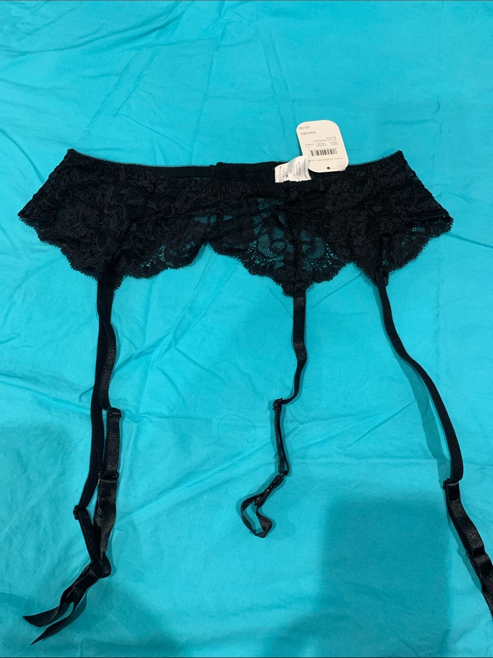 Nordstrom Black Lace Garter Belt with Adjustable Straps